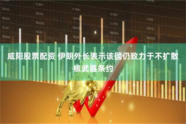 咸阳股票配资 伊朗外长表示该国仍致力于不扩散核武器条约